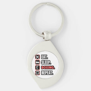 Eat Sleep Boxing Repeat Key Ring