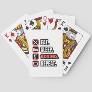 Eat Sleep Boxing Repeat Playing Cards