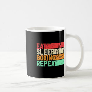 Eat Sleep Boxing Repeat Retro Mma Fighter Kickboxi Coffee Mug