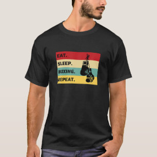 Eat Sleep Boxing Repeat Sports Fighter Coach Cool T-Shirt