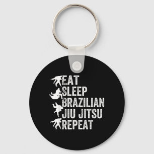 Eat Sleep Brazilian Jiu Jitsu Repeat - Brazilian Key Ring