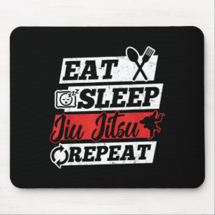 Eat Sleep Brazilian Jiu Jitsu Repeat - Jiu Jitsu Mouse Pad