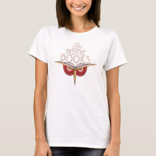 Eat Sleep Breathe Books 1 Side Dark Shirt