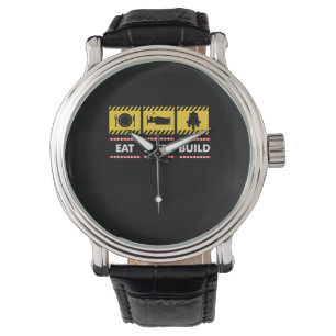 Eat Sleep Build Toy Brick Watch
