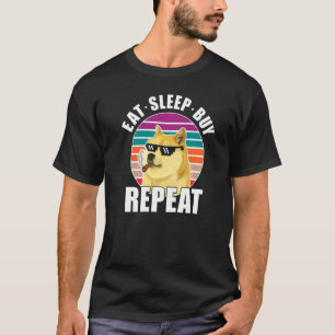 Eat Sleep Buy Repeat Dogecoin T-Shirt