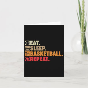 Eat Sleep Bysketbyll Repeat Boy Girl Bysketbyll Pl Card