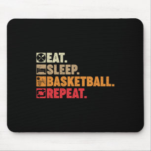 Eat Sleep Bysketbyll Repeat Boy Girl Bysketbyll Pl Mouse Pad