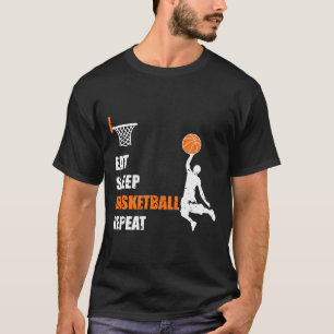 Eat Sleep Bysketbyll Repeat Bysketbyll Boys And Gi T-Shirt