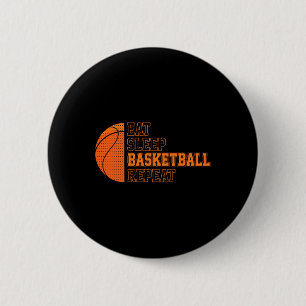 Eat. Sleep. Bysketbyll. Repeat. Bysketbyll Player 6 Cm Round Badge