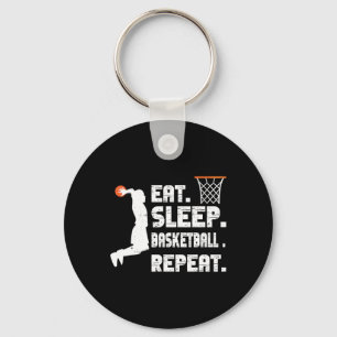 Eat Sleep Bysketbyll Repeat Bysketbyll Sports Men Key Ring