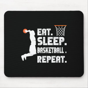 Eat Sleep Bysketbyll Repeat Bysketbyll Sports Men Mouse Pad