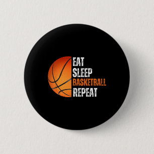 Eat Sleep Bysketbyll Repeat Gift For Bysketbyll Fa 6 Cm Round Badge