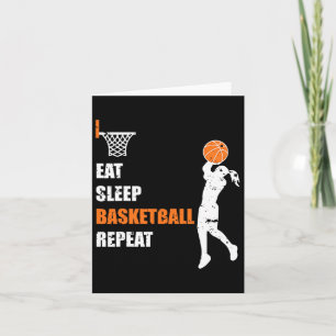 Eat Sleep Bysketbyll Repeat Girls Bysketbyll Playe Card