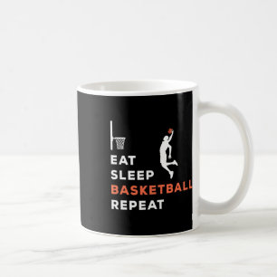 Eat Sleep Bysketbyll Repeat Player Coach Hooper Coffee Mug
