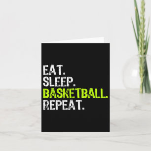 Eat Sleep Bysketbyll Repeat Player Fun Cool Lover Card
