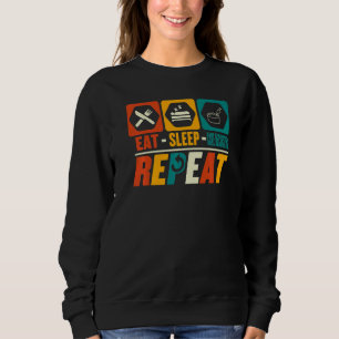 Eat Sleep Cake Decorating Repeat Cake Pastry Che Sweatshirt