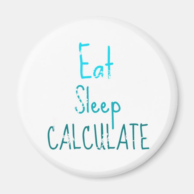 Eat Sleep Calculate Magnet (Front)