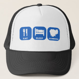 Eat Sleep Cambodia Trucker Hat
