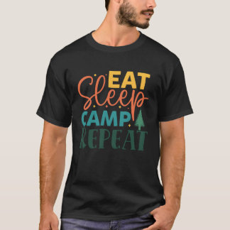 Eat Sleep Camp Camping vintage T-Shirt