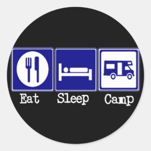 Eat. Sleep, Camp Classic Round Sticker