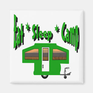 Eat Sleep Camp Magnet