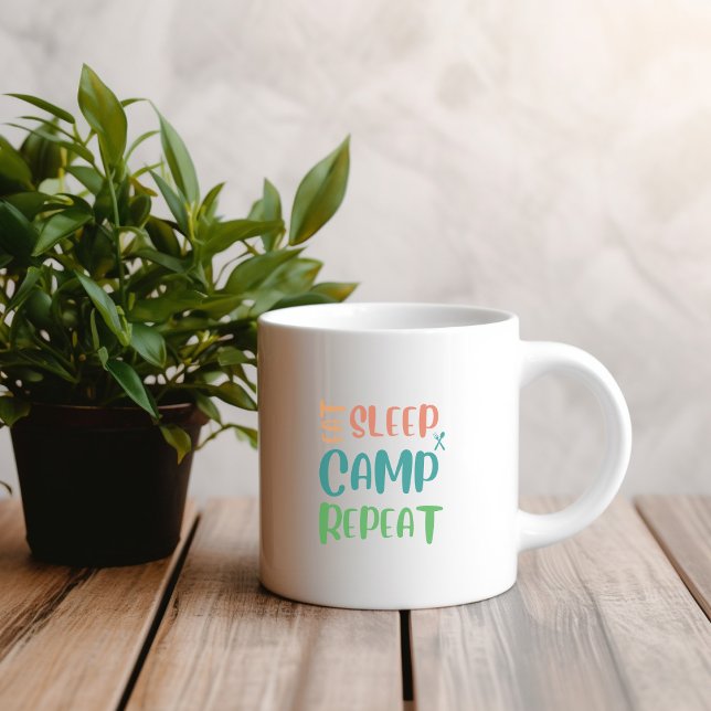 Eat Sleep Camp Repeat – The Ultimate Camping Life Coffee Mug (Creator Uploaded)