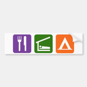 Eat Sleep Camping Bumper Sticker