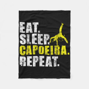 Eat Sleep Capoeira Repeat - Martial Arts Lover Kic Fleece Blanket