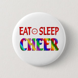 Eat Sleep Cheer 6 Cm Round Badge