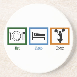Eat Sleep Cheer Coaster
