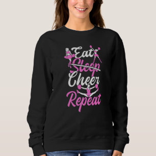 Eat Sleep Cheer Repeat Cheerleader 1 Sweatshirt