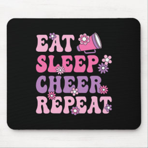 Eat Sleep Cheer Repeat Cheerleader Cheerleading Wo Mouse Pad