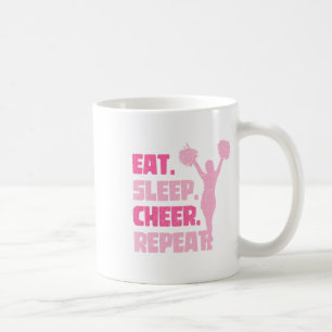 Eat Sleep Cheer Repeat Cheerleader Funny Cheerlead Coffee Mug