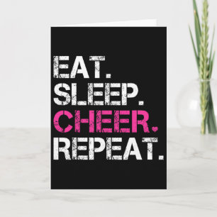 Eat Sleep Cheer Repeat Cheerleading Cheerleader Gi Card