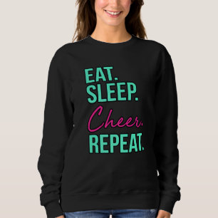 Eat Sleep Cheer Repeat Cheerleading Cheerleader Gr Sweatshirt