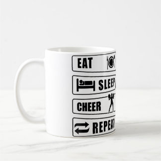 Eat Sleep Cheer Repeat Cheerleading Cheerleader Gy Coffee Mug