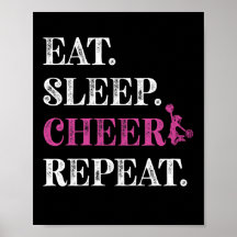 Eat Sleep Cheer Repeat Cheerleading Cheerleader
