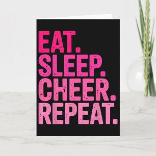 Eat Sleep Cheer Repeat Cheerleading For Girls Coac Card