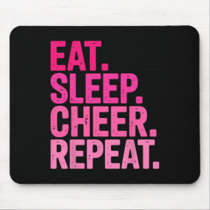 Eat Sleep Cheer Repeat Cheerleading For Girls Coac Mouse Pad