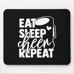 Eat Sleep Cheer Repeat Cheerleading Girl, Boy, Kid Mouse Pad