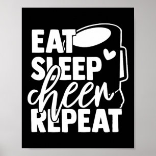Eat Sleep Cheer Repeat Cheerleading Girl, Boy, Kid Poster