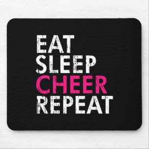 Eat Sleep Cheer Repeat Funny Cheerleader Cheering Mouse Pad