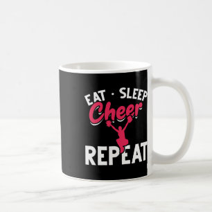Eat Sleep Cheer Repeat Funny Cheerleading Cheerlea Coffee Mug