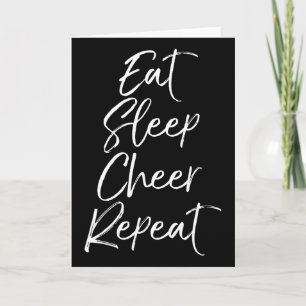 Eat Sleep Cheer Repeat Matching Cheerleading Team Card