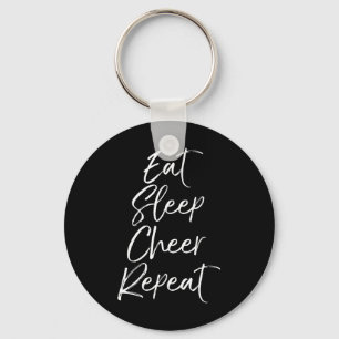 Eat Sleep Cheer Repeat Matching Cheerleading Team Key Ring
