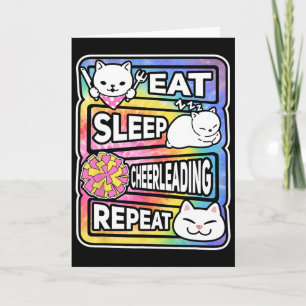 Eat Sleep Cheerleading Repeat Kids Cheerleading Lo Card