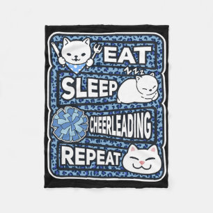 Eat Sleep Cheerleading Repeat Kids Cheerleading Lo Fleece Blanket