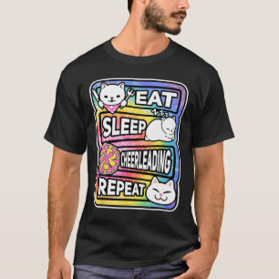 Eat Sleep Cheerleading Repeat Kids Cheerleading Lo T-Shirt