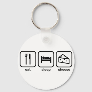 Eat Sleep Cheese Key Ring