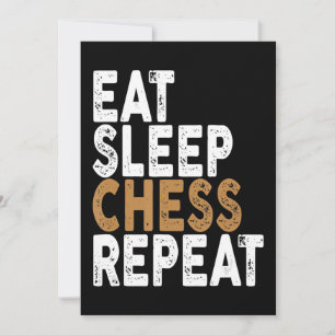eat sleep chess repeat chess holiday card